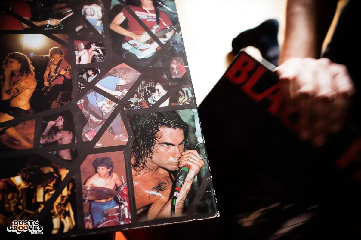 Andrew Mason, a vinyl record collector, photographed at his home in New York, NY for Dust & Grooves.