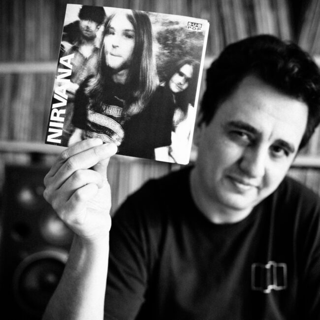 Steven Blush a vinyl record collector, photographed at his home in New York, NY for Dust & Grooves.