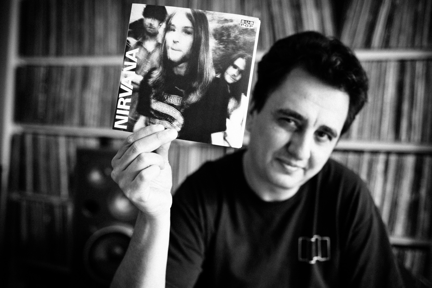 Steven Blush a vinyl record collector, photographed at his home in New York, NY for Dust & Grooves.