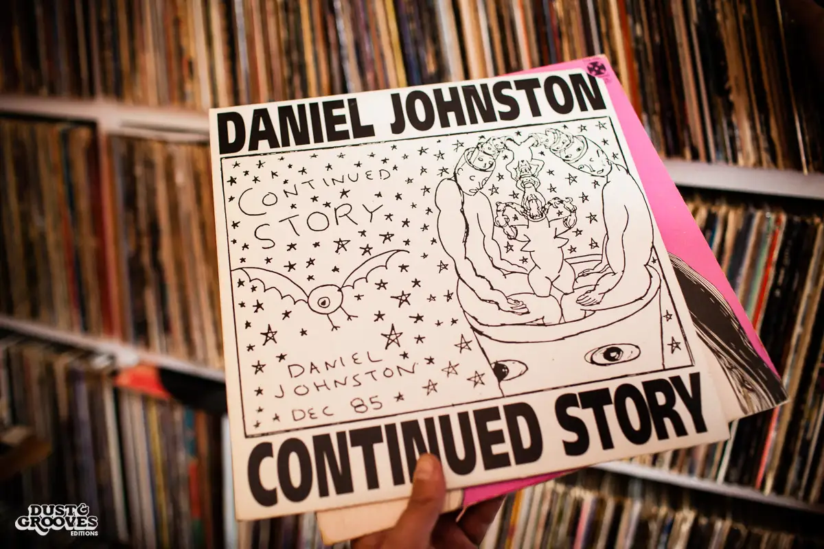 Andrew Mason, a vinyl record collector, photographed at his home in New York, NY for Dust & Grooves.