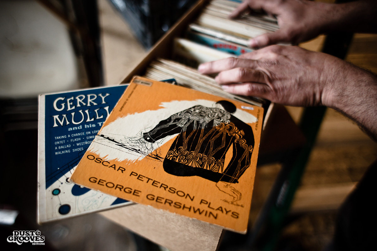 Matt Mikas, a vinyl record collector, photographed at his home in Brooklyn, NY for Dust & Grooves.