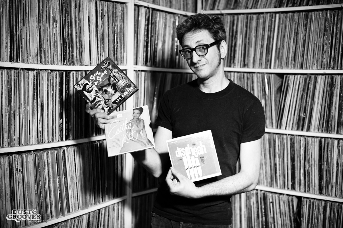 Matt Mikas, a vinyl record collector, photographed at his home in Brooklyn, NY for Dust & Grooves.