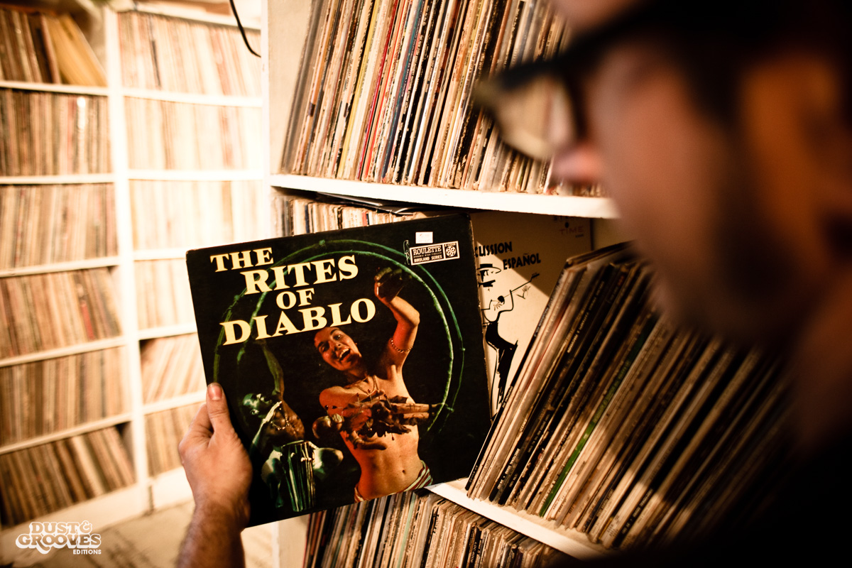 Matt Mikas, a vinyl record collector, photographed at his home in Brooklyn, NY for Dust & Grooves.
