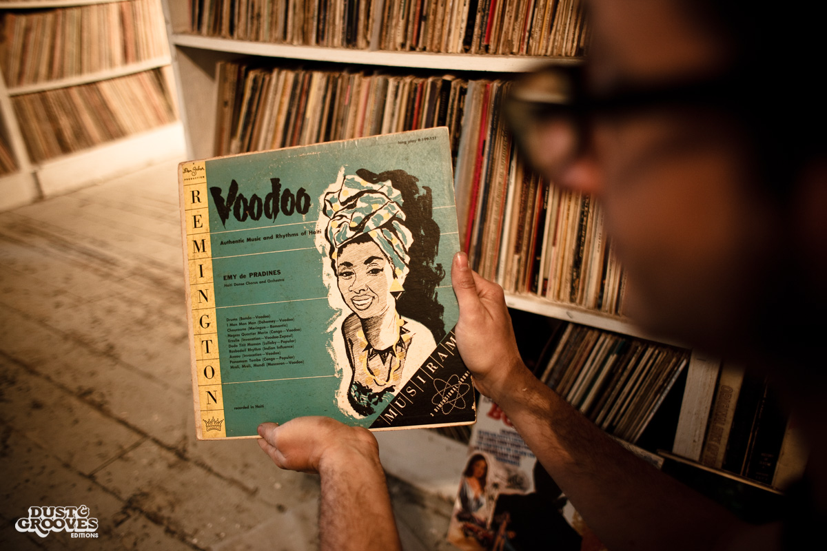 Matt Mikas, a vinyl record collector, photographed at his home in Brooklyn, NY for Dust & Grooves.