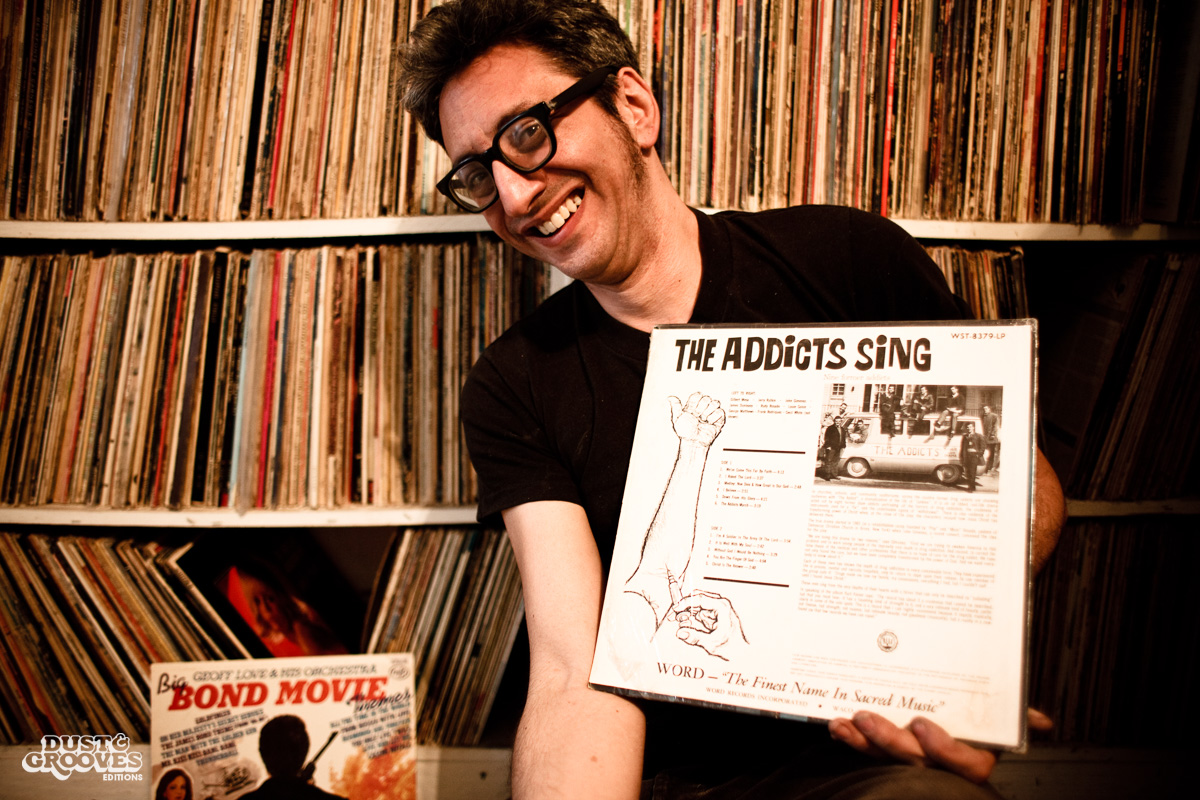 Matt Mikas, a vinyl record collector, photographed at his home in Brooklyn, NY for Dust & Grooves.