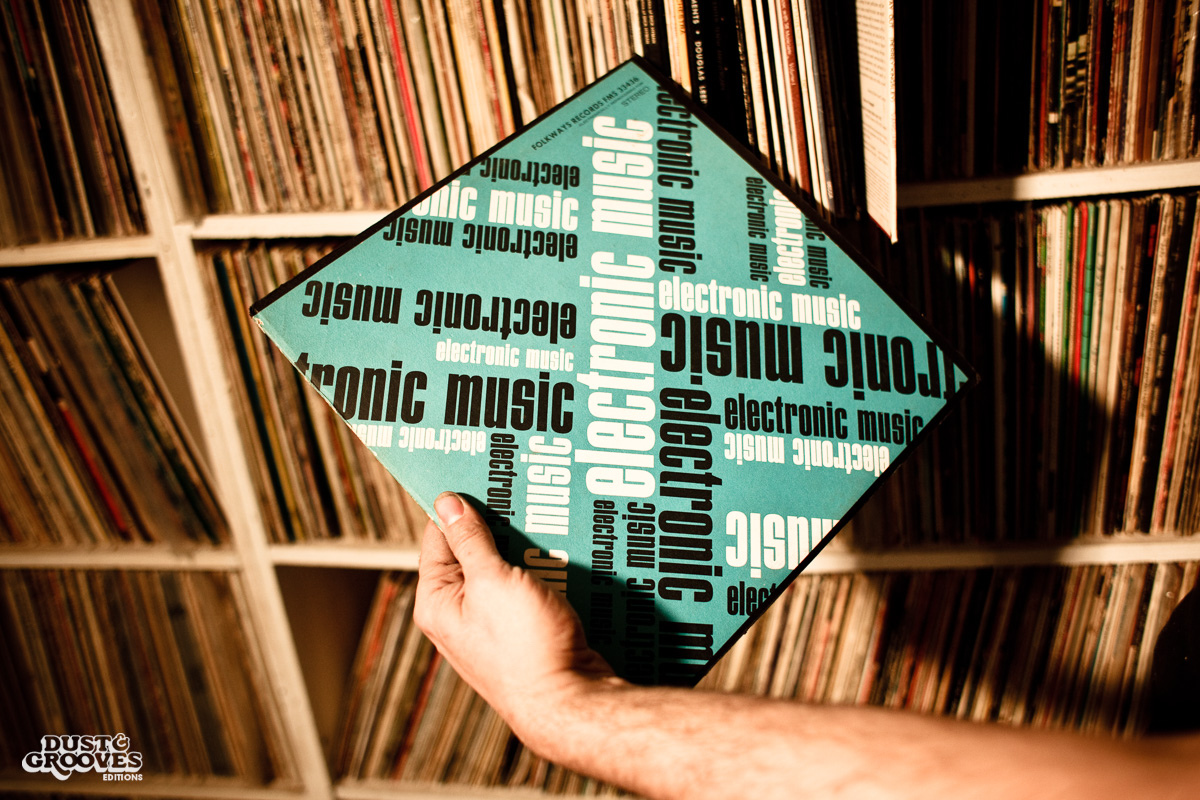 Matt Mikas, a vinyl record collector, photographed at his home in Brooklyn, NY for Dust & Grooves.