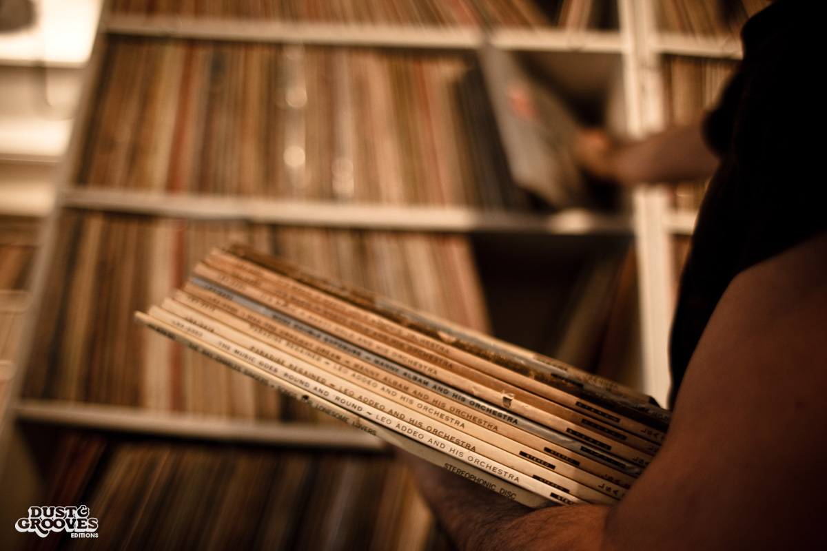 Matt Mikas, a vinyl record collector, photographed at his home in Brooklyn, NY for Dust & Grooves.