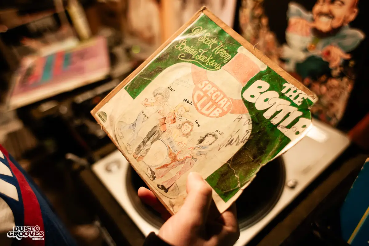 Andrew Mason, a vinyl record collector, photographed at his home in Brooklyn, NY for Dust & Grooves.