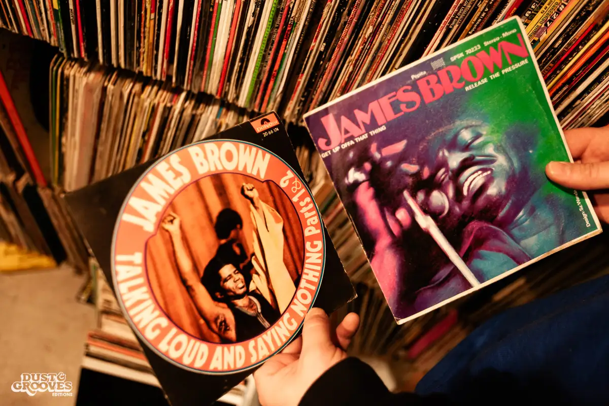 Andrew Mason, a vinyl record collector, photographed at his home in Brooklyn, NY for Dust & Grooves.