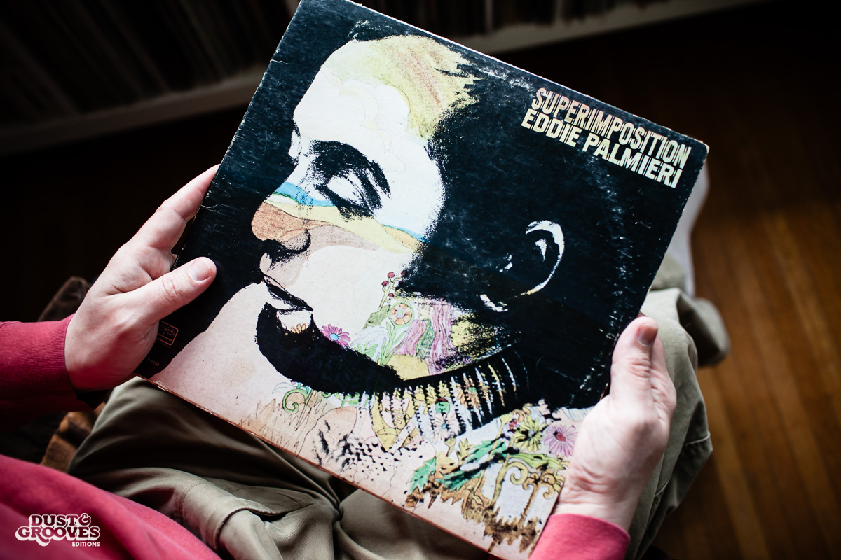 Pablo Yglesias, a vinyl record collector, photographed at his home in Northhampton, MA. for Dust & Grooves.