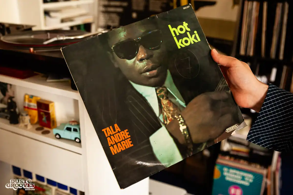 Victor Kiswell, a vinyl record collector, photographed at his home in Paris, France for Dust & Grooves. 