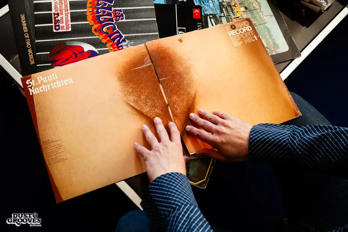 Victor Kiswell, a vinyl record collector, photographed at his home in Paris, France for Dust & Grooves. 