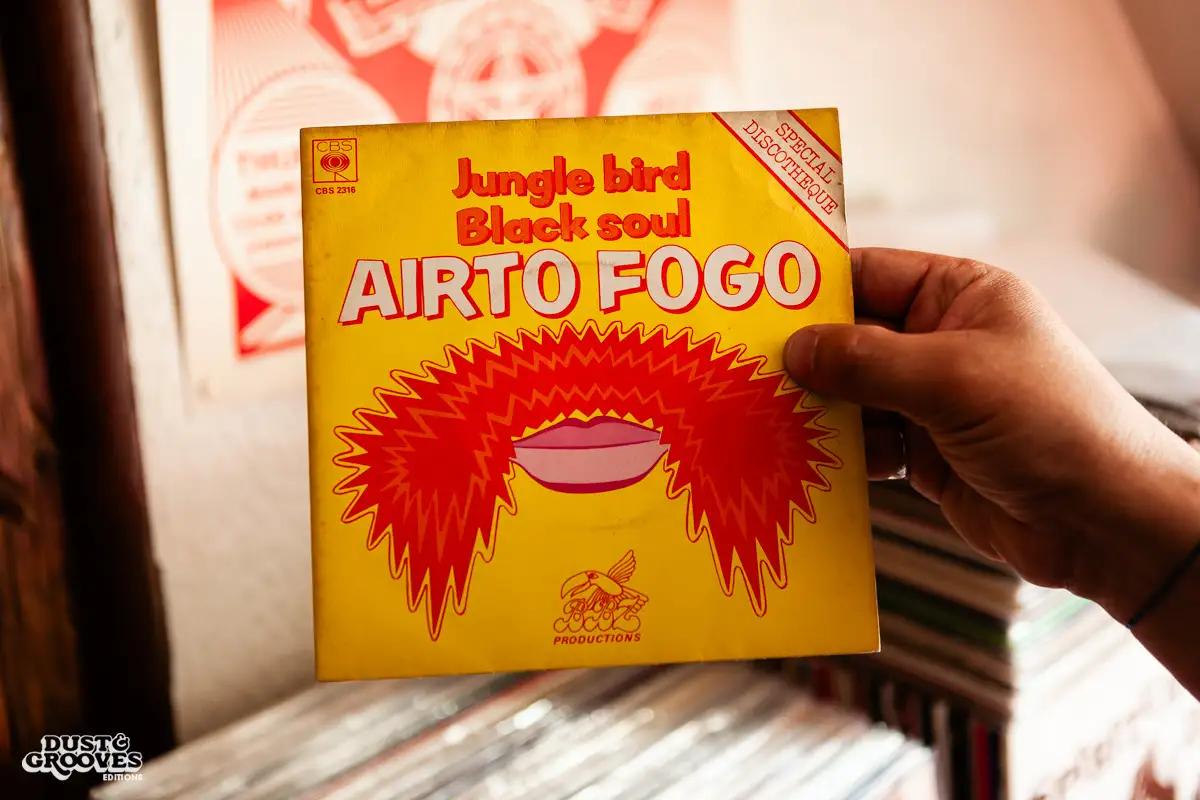 Manu Boubli, a vinyl record collector and co-founder of Superfly record shop, photographed at his home in Paris, france for Dust & Grooves.