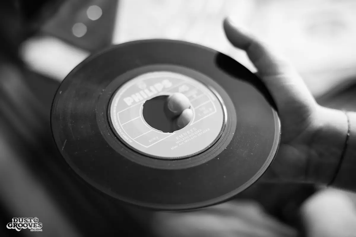 Manu Boubli, a vinyl record collector and co-founder of Superfly record shop, photographed at his home in Paris, France, for Dust & Grooves.