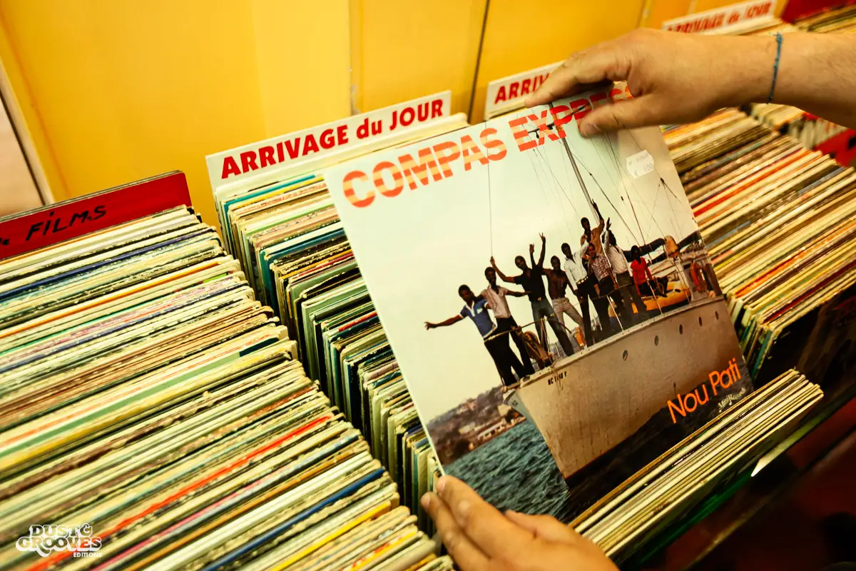 Manu Boubli, a vinyl record collector and co-founder of Superfly record shop, photographed at his home in Paris, France, for Dust & Grooves.