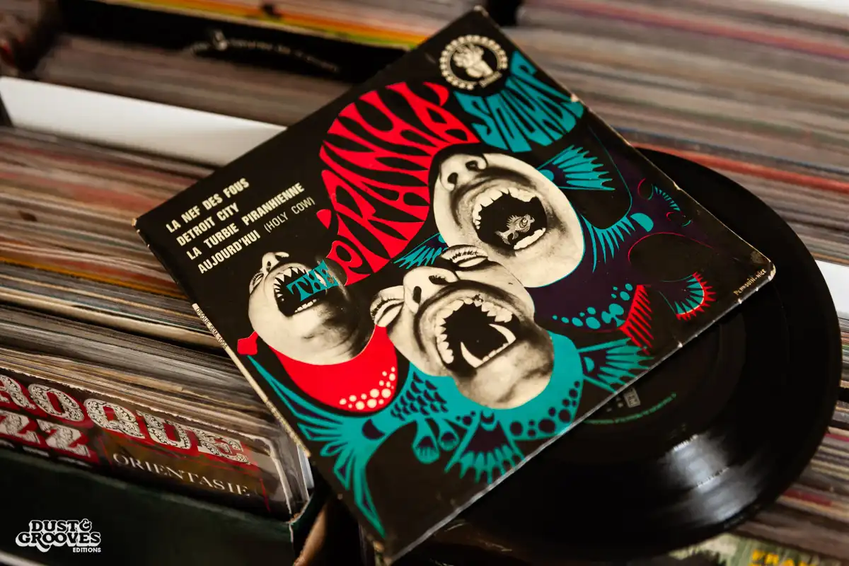 Thomas Pasquet, a vinyl record collector, photographed at his home in Paris, France for Dust & Grooves.