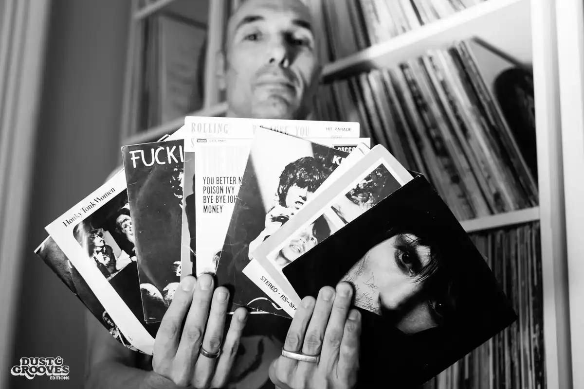 DB Burkeman, a vinyl record collector, photographed at his home in Brooklyn, NY for Dust & Grooves.