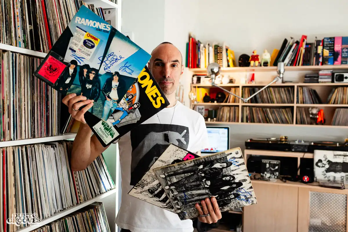 DB Burkeman, a vinyl record collector, photographed at his home in Brooklyn, NY for Dust & Grooves.