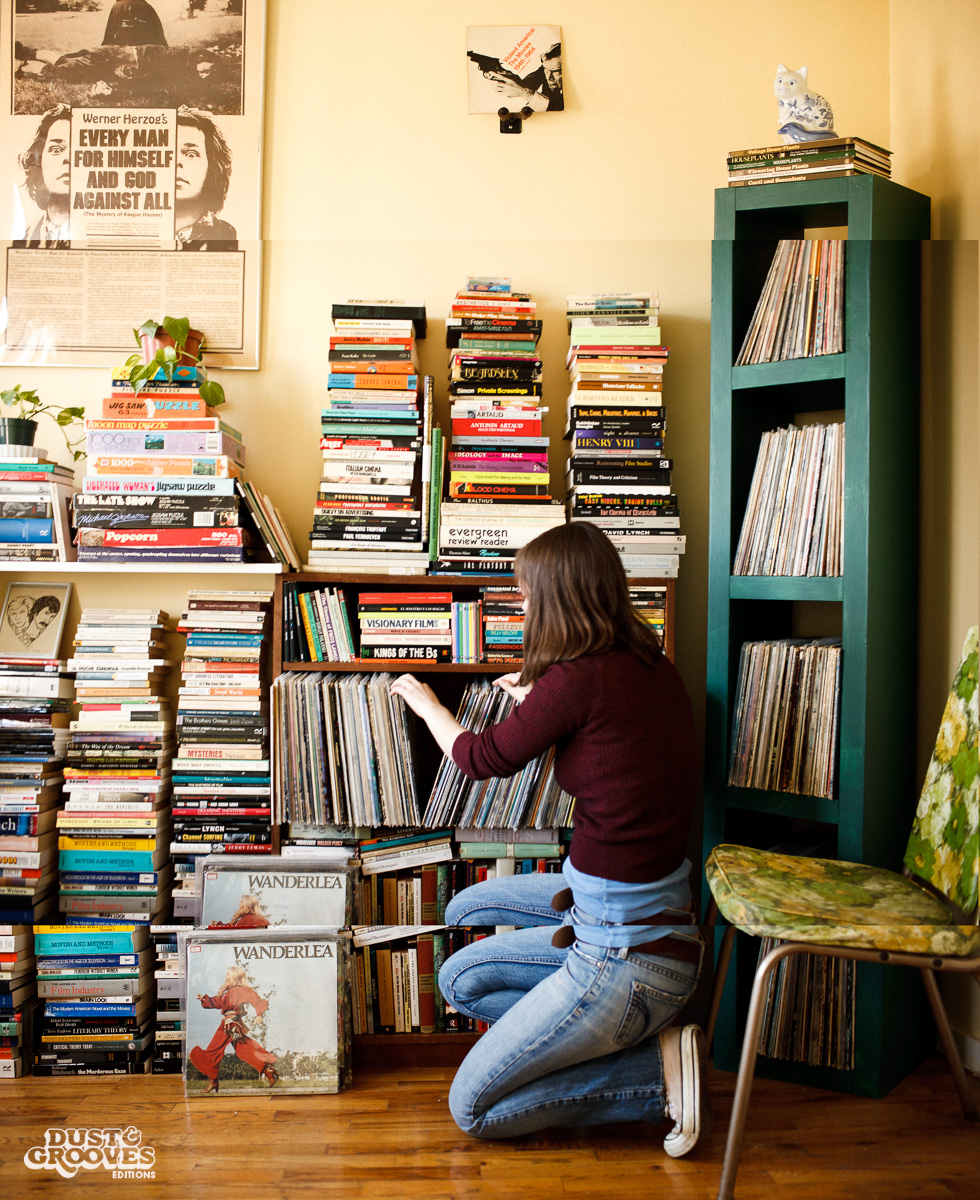 Margaret Barton Fumo, a vinyl record collector photographed at her home in Brooklyn, NY for Dust & Grooves. 