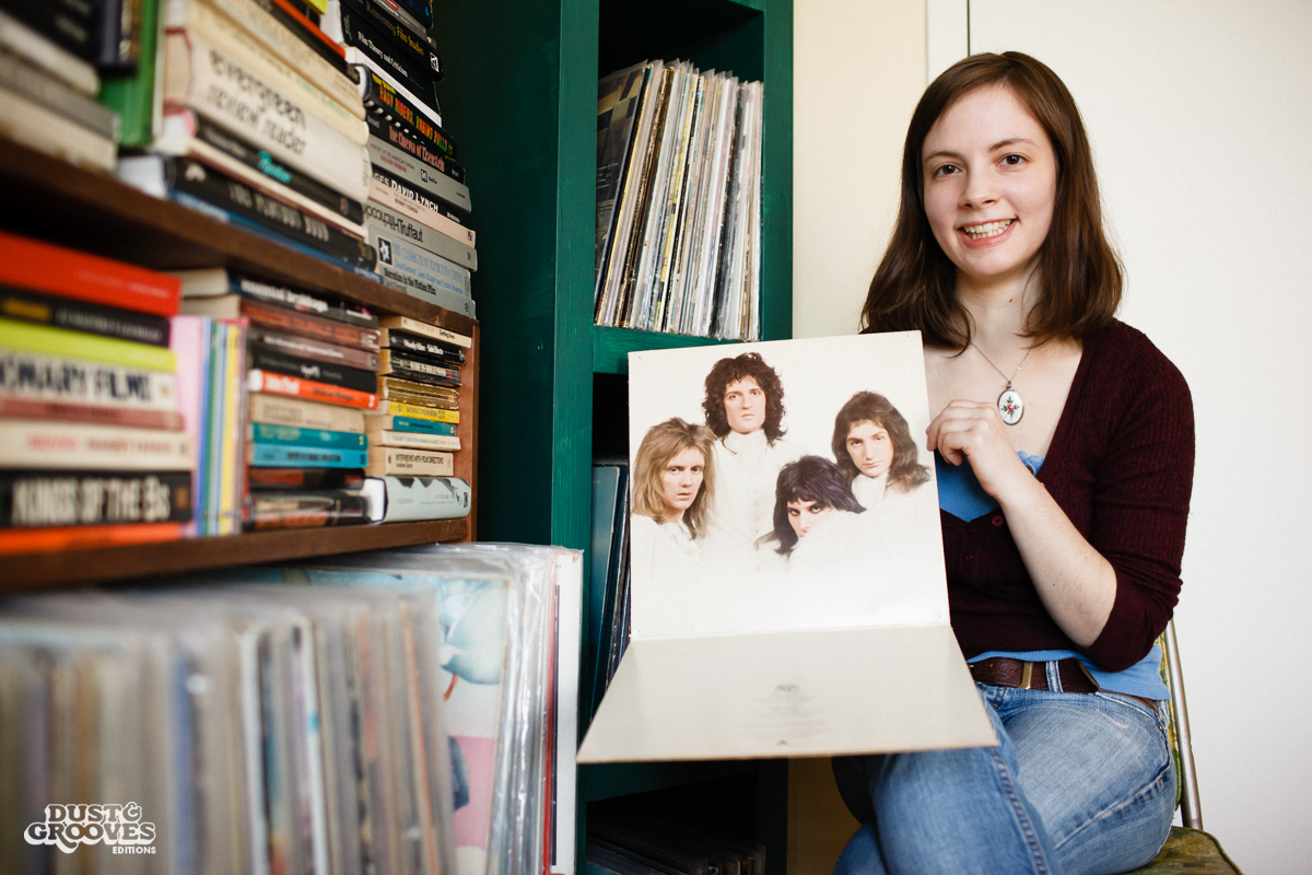 Margaret Barton Fumo, a vinyl record collector from Brooklyn, NY, photographed at her home for Dust & Grooves.