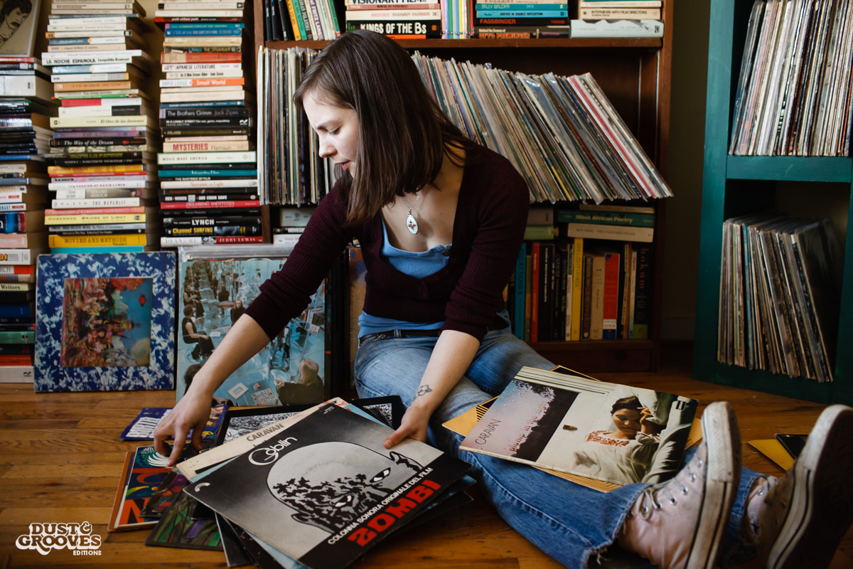 Margaret Barton Fumo, a vinyl record collector from Brooklyn, NY, photographed at her home for Dust & Grooves.