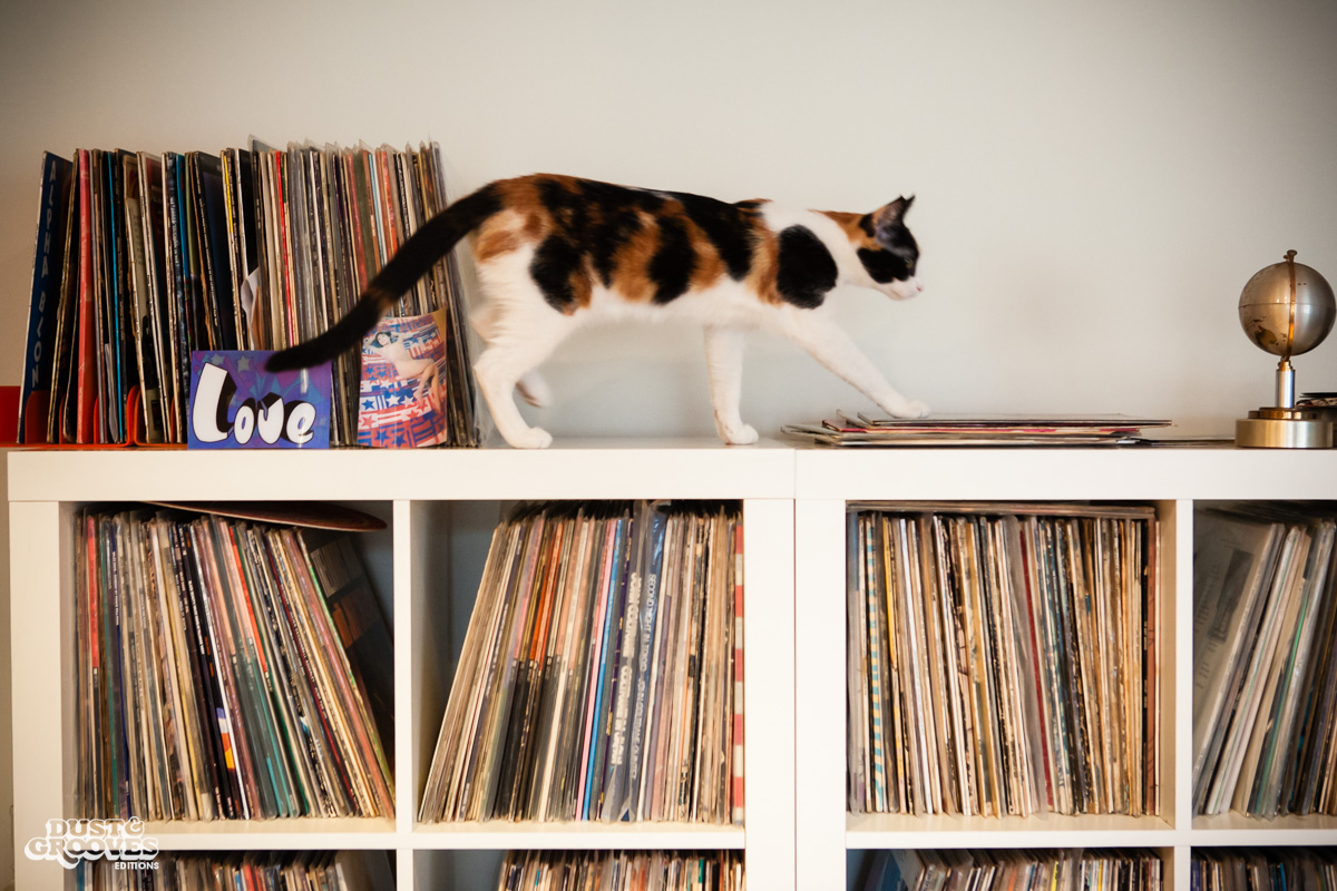 Emek Can Tulus, a vinyl record collector, photographed at his home in Istanbul, Turkey, for Dust & Grooves.