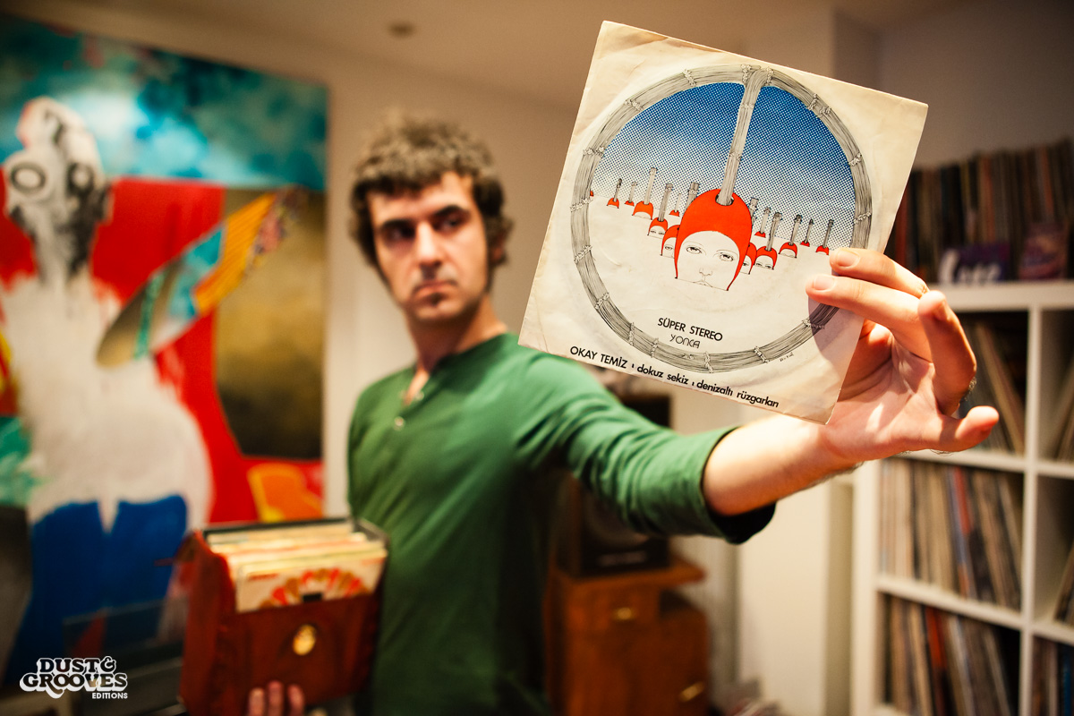 Emek Can Tulus, a vinyl record collector, photographed at his home in Istanbul, Turkey, for Dust & Grooves.