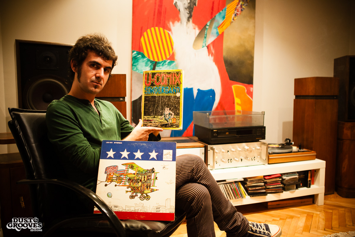Emek Can Tulus, a vinyl record collector, photographed at his home in Istanbul, Turkey, for Dust & Grooves.