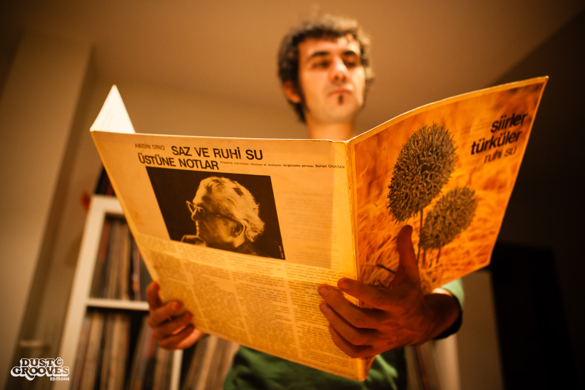 Emek Can Tulus, a vinyl record collector, photographed at his home in Istanbul, Turkey, for Dust & Grooves.