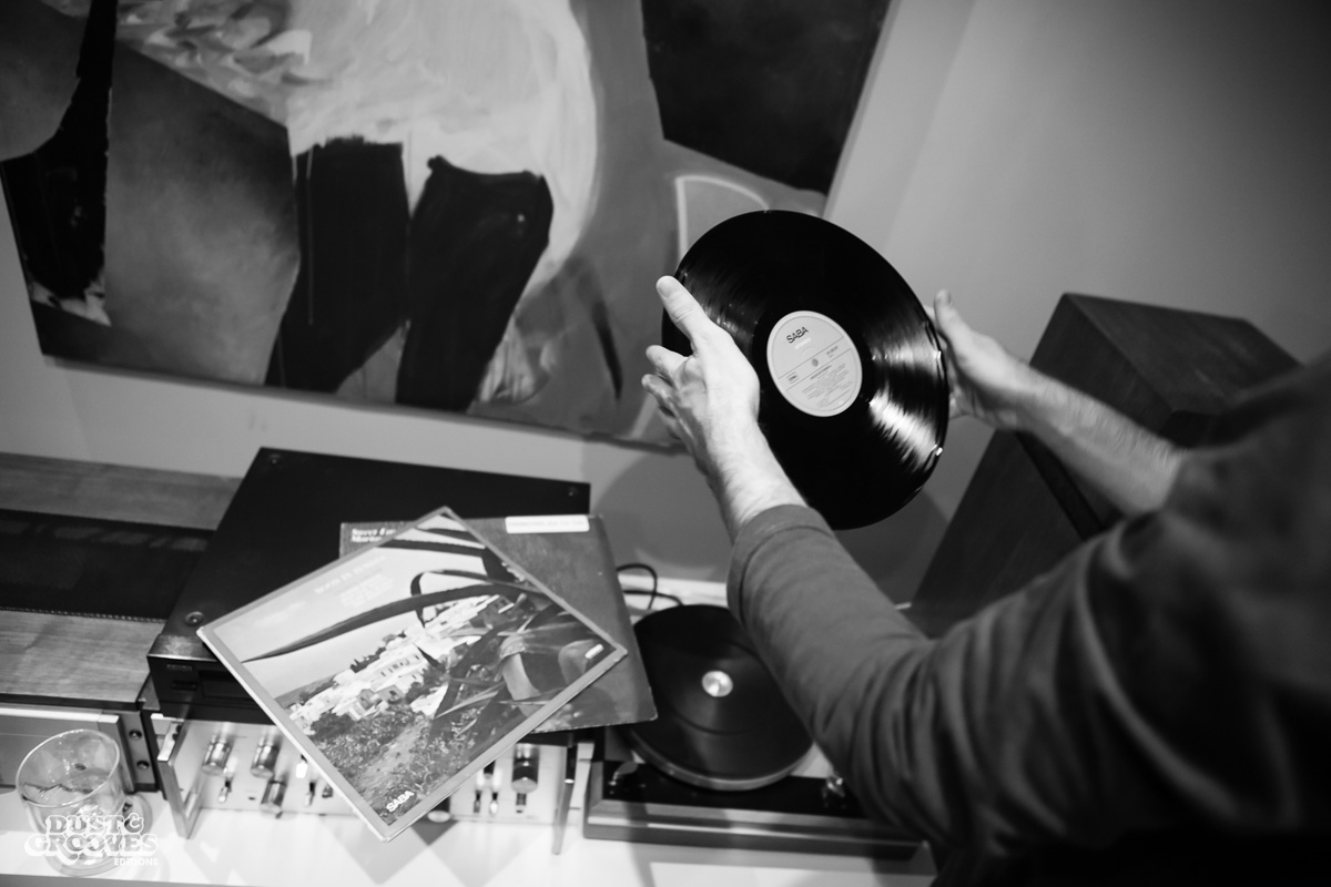 Emek Can Tulus, a vinyl record collector, photographed at his home in Istanbul, Turkey, for Dust & Grooves.