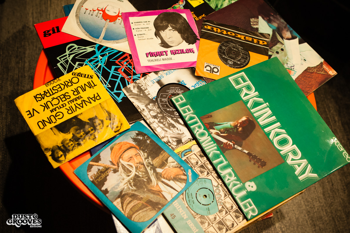 Emek Can Tulus, a vinyl record collector, photographed at his home in Istanbul, Turkey, for Dust & Grooves.