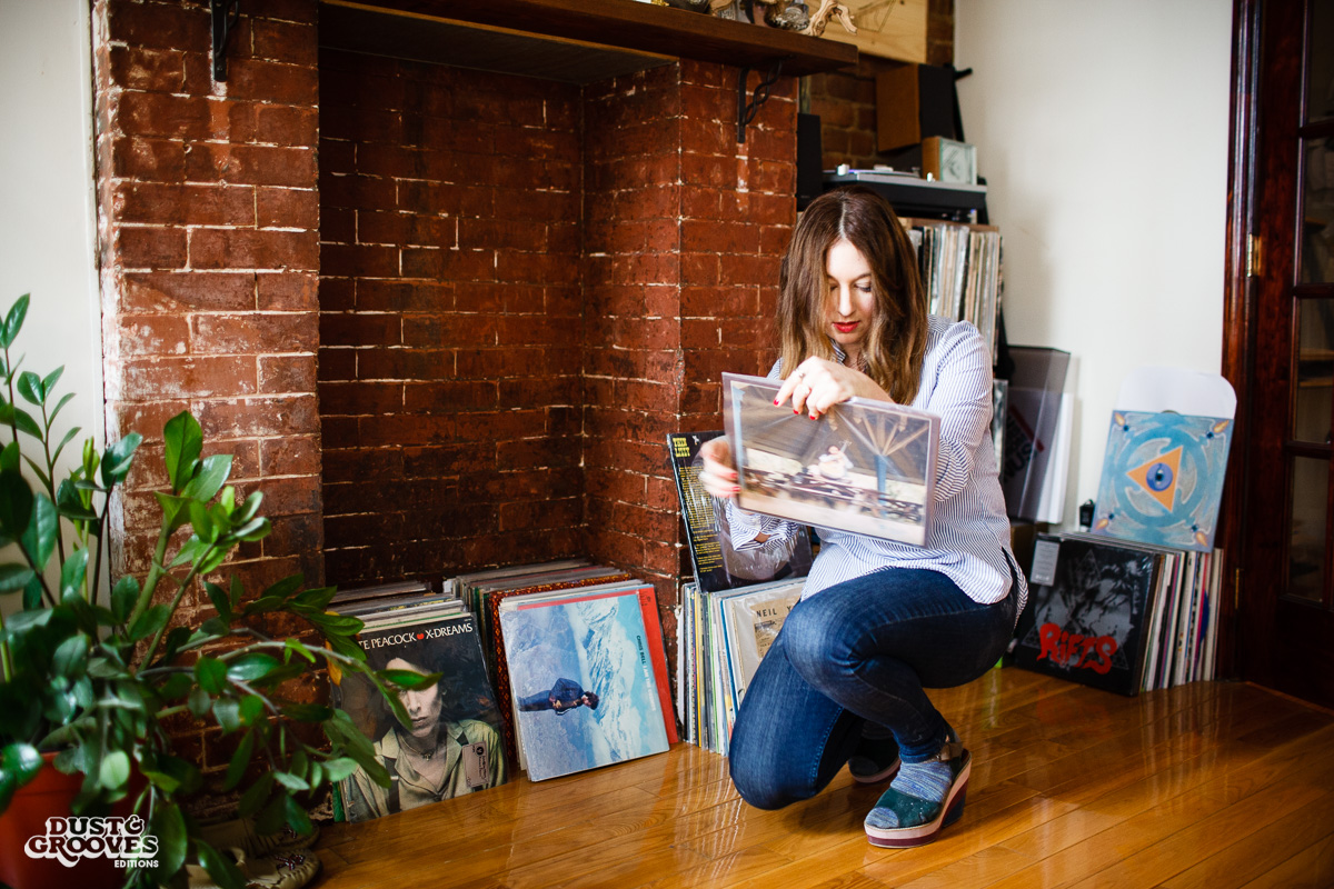 Jess Rotter, a vinyl record collector, photographed at her home in Los Angeles, California for Dust & Grooves. 