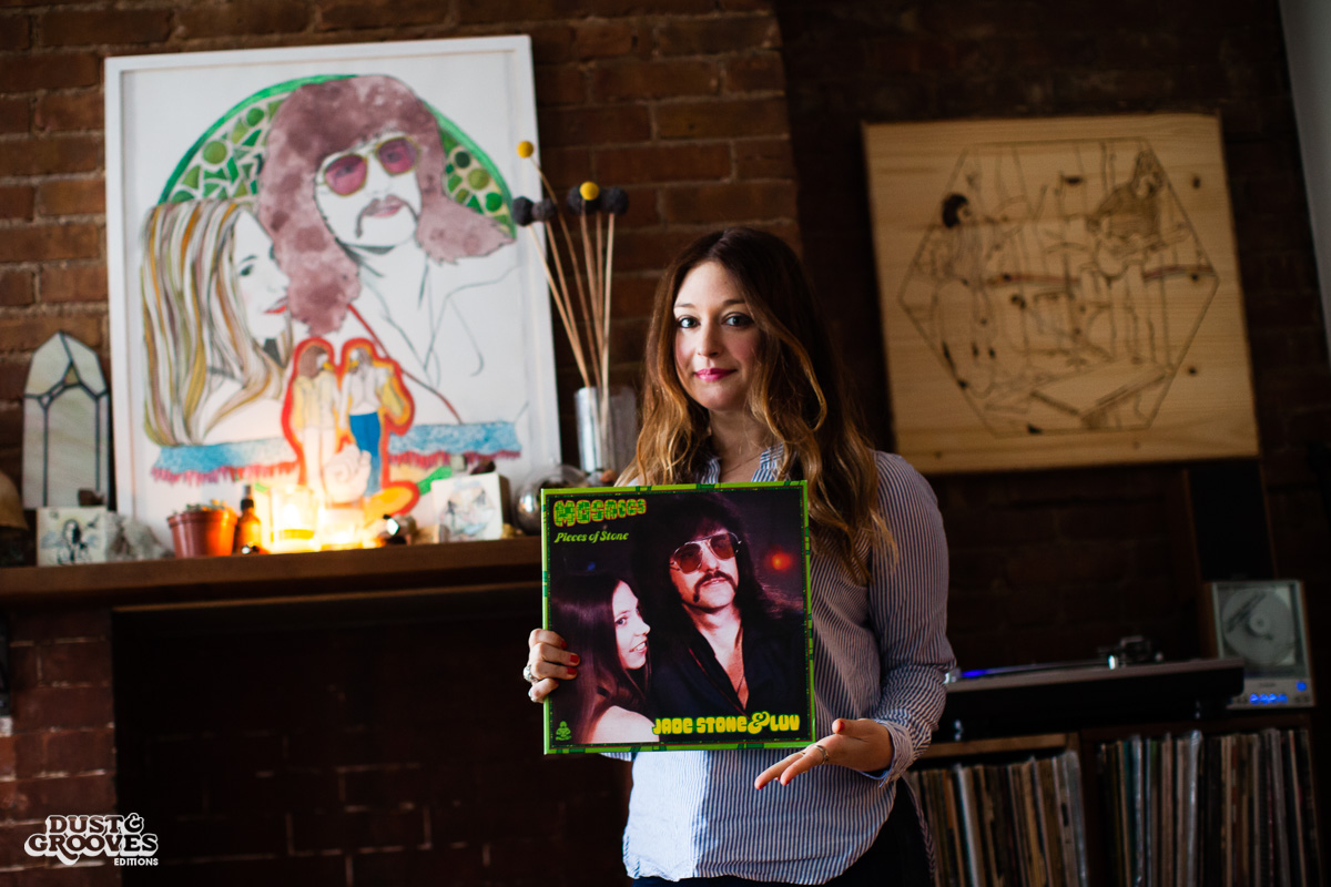 Jess Rotter, a vinyl record collector, photographed at her home in Los Angeles, California for Dust & Grooves. 