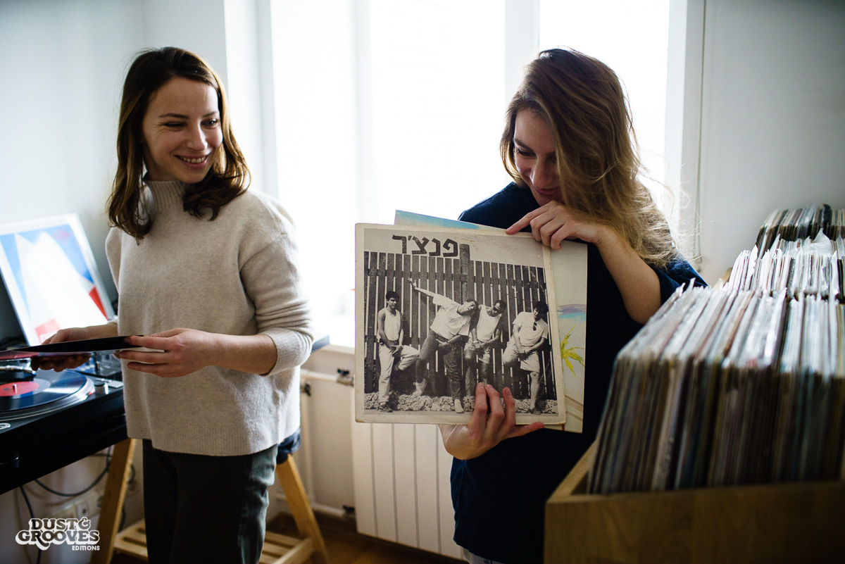 Anya Karmanova & Julia Rodionova, vinyl record collectors, photographed at Anya's home in Moscow, Russia for Dust & Grooves.