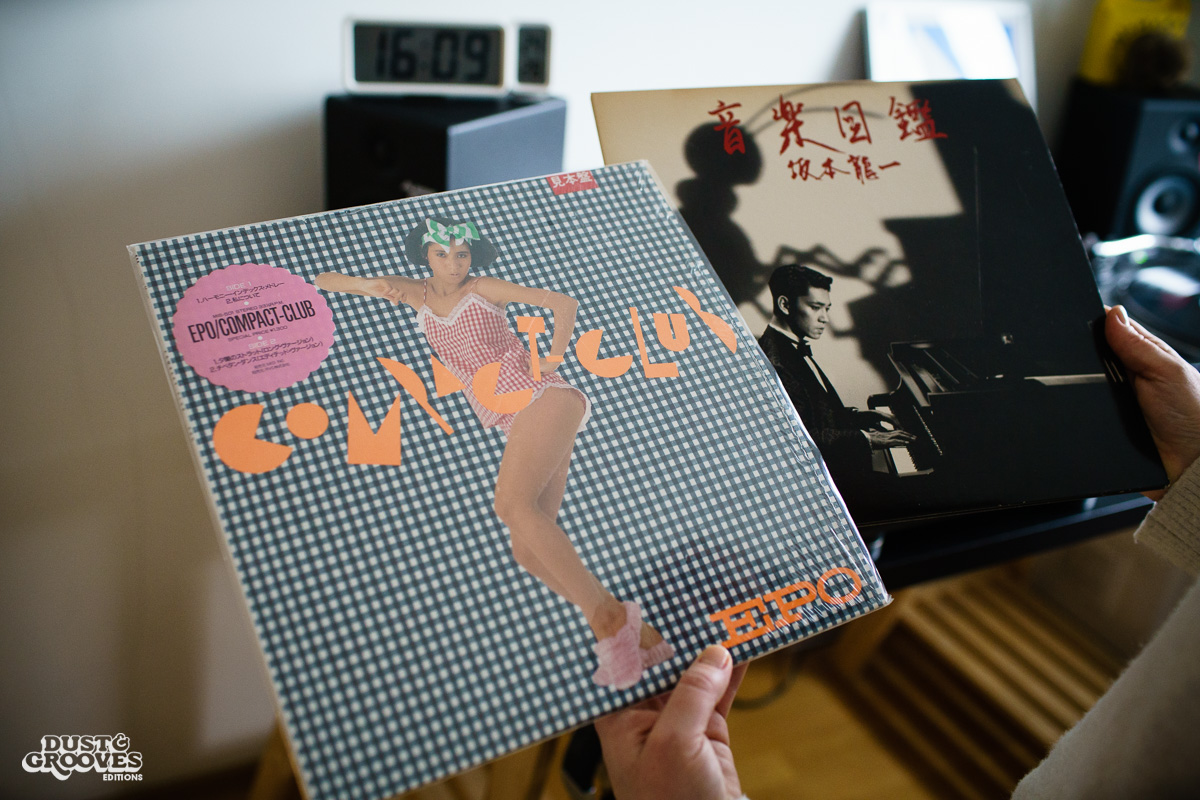 Anya Karmanova & Julia Rodionova, vinyl record collectors, photographed at Anya's home in Moscow, Russia for Dust & Grooves.