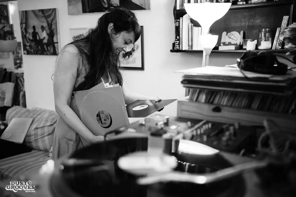Ellen G, a vinyl record collector and illustrator photographed at her home in Ramat-Gan, Israel for Dust & Grooves. 