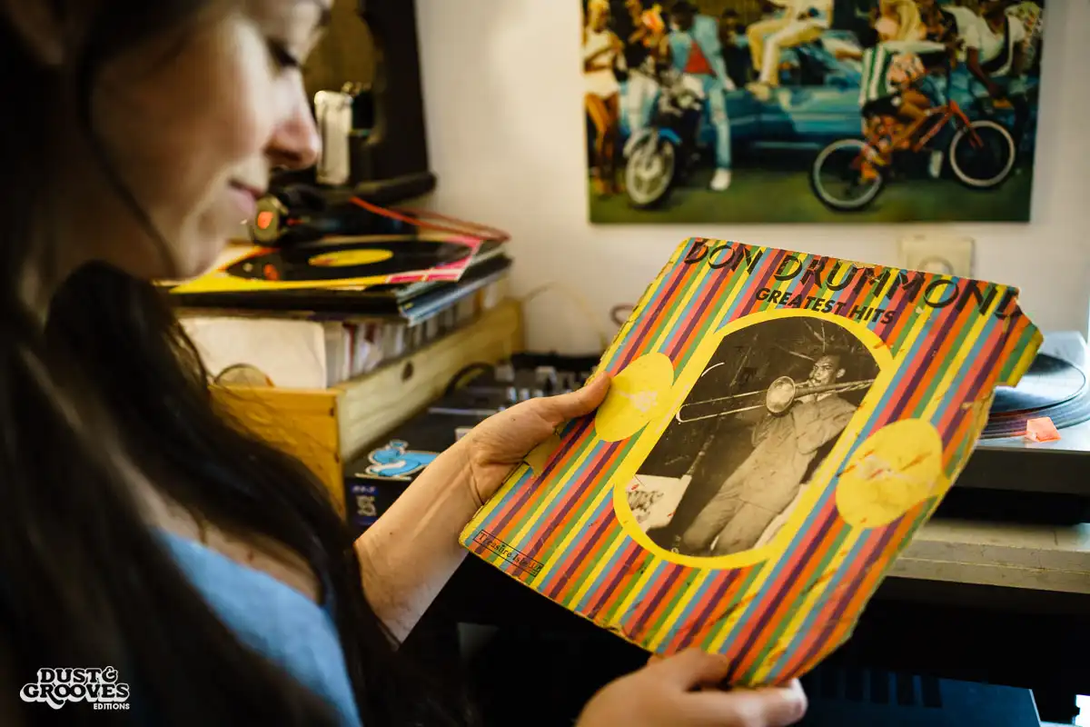 Ellen G, a vinyl record collector and illustrator photographed at her home in Ramat-Gan, Israel for Dust & Grooves. 