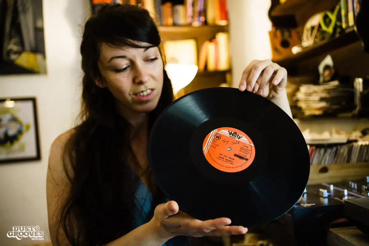 Ellen G, a vinyl record collector and illustrator photographed at her home in Ramat-Gan, Israel for Dust & Grooves. 