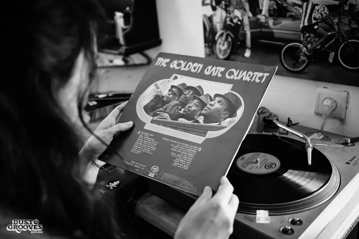Ellen G, a vinyl record collector and illustrator photographed at her home in Ramat-Gan, Israel for Dust & Grooves. 