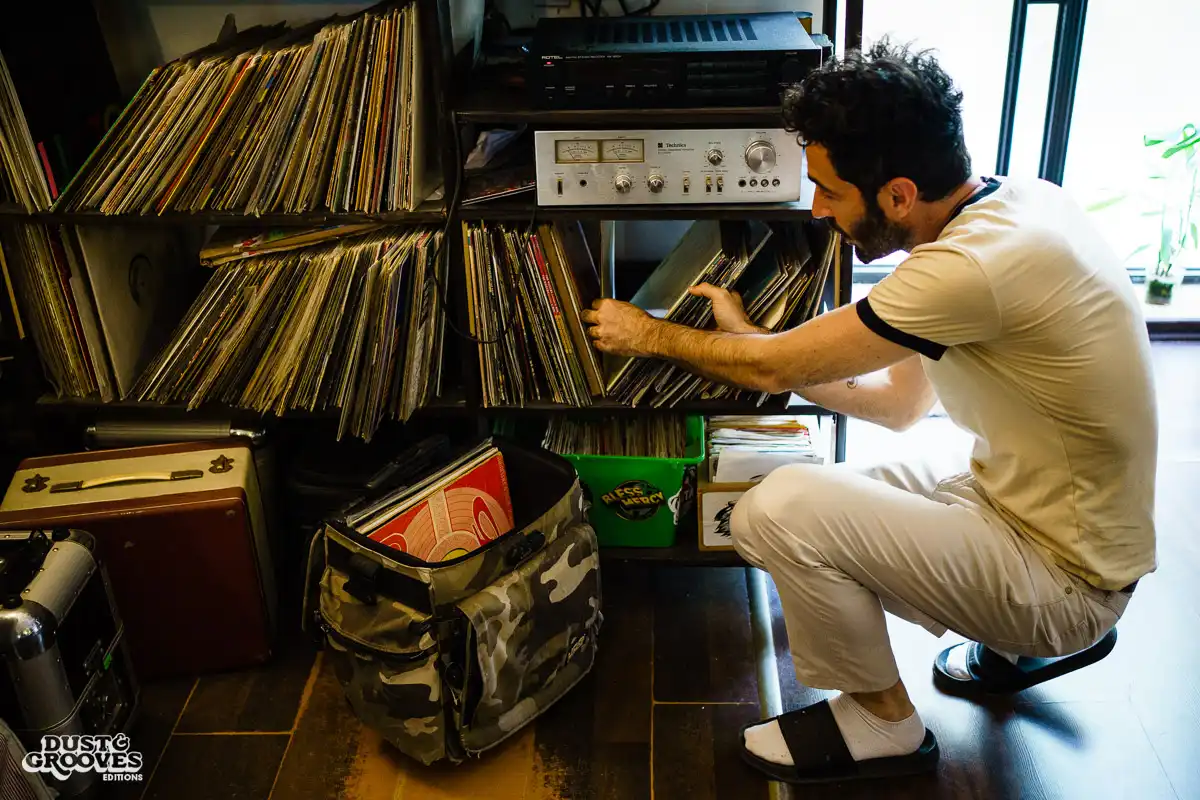 Ellen G, a vinyl record collector and illustrator photographed at her home in Ramat-Gan, Israel for Dust & Grooves. 
