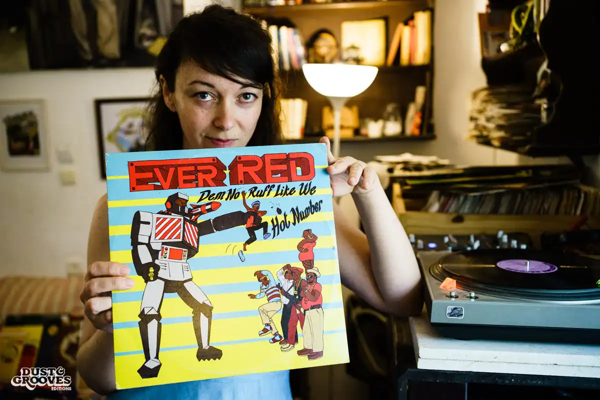 Ellen G, a vinyl record collector and illustrator photographed at her home in Ramat-Gan, Israel for Dust & Grooves. 