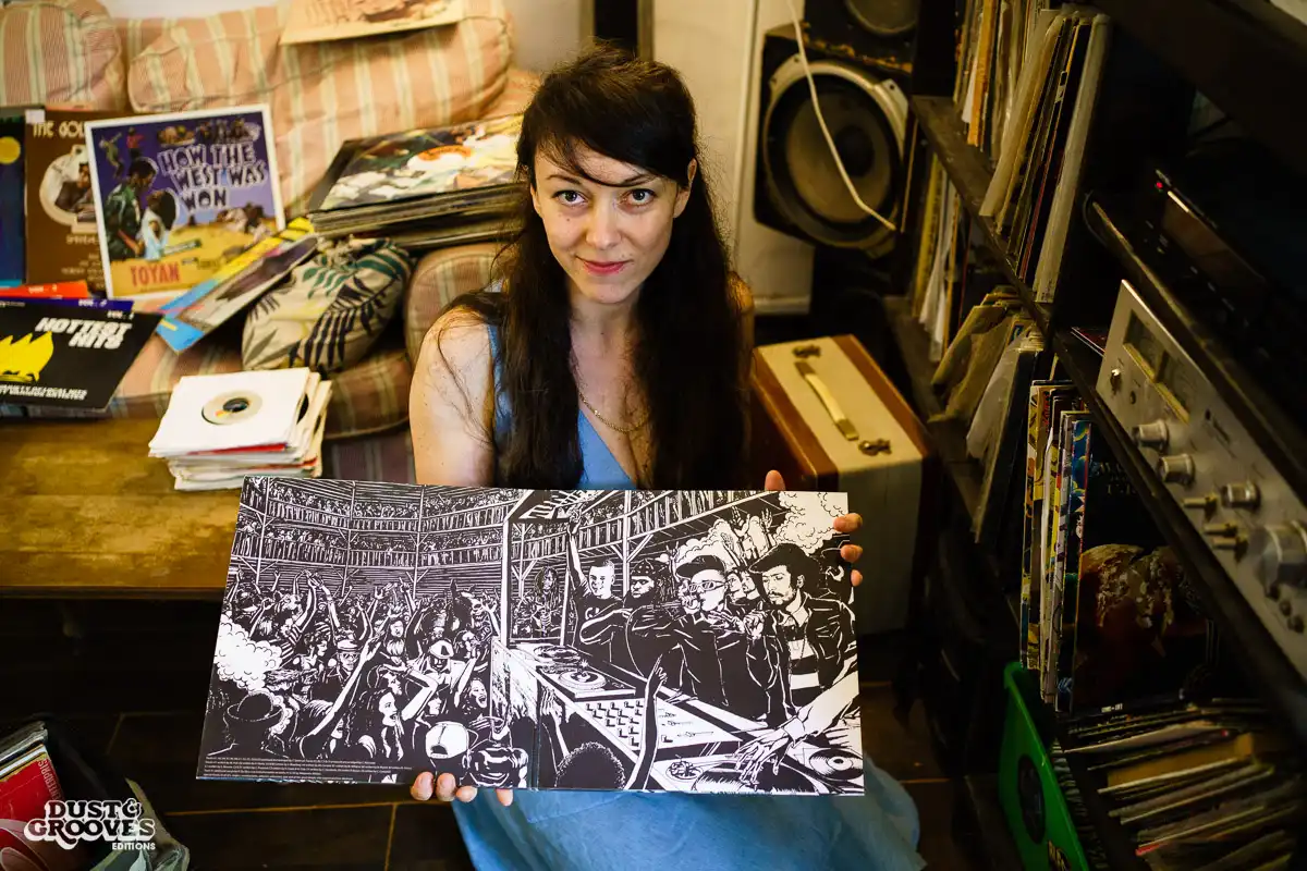 Ellen G, a vinyl record collector and illustrator photographed at her home in Ramat-Gan, Israel for Dust & Grooves. 