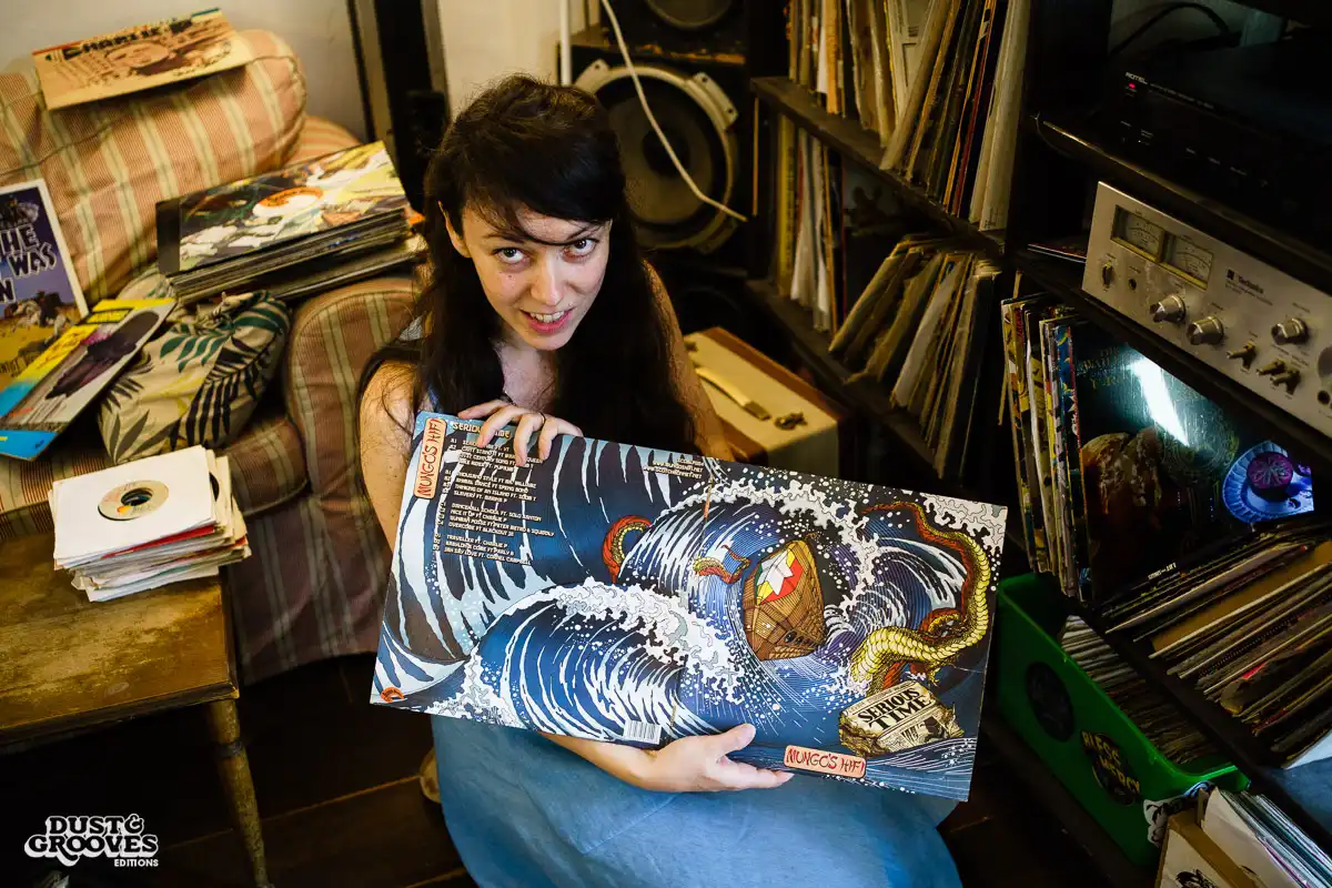 Ellen G, a vinyl record collector and illustrator photographed at her home in Ramat-Gan, Israel for Dust & Grooves. 