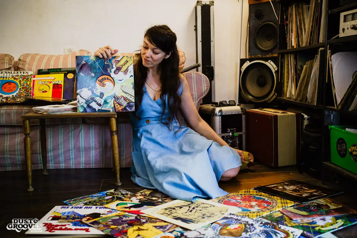 Ellen G, a vinyl record collector and illustrator photographed at her home in Ramat-Gan, Israel for Dust & Grooves. 
