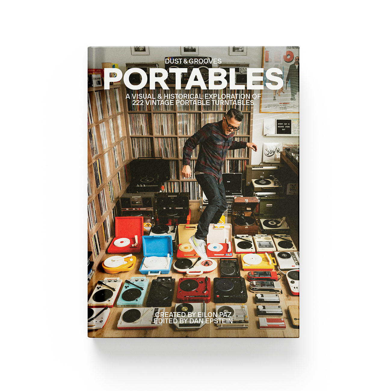 Portables book cover – 222 Vintage Portable Turntables photography and history
