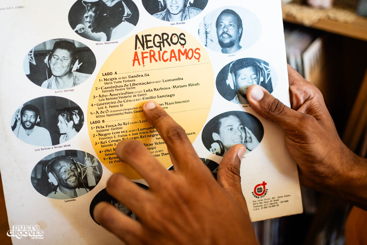 Gustavo Aquino, a vinyl record collectors and dealer, photographed at his home in Rio de Janeiro, Brazil for Dust & Grooves Volume 2 book.