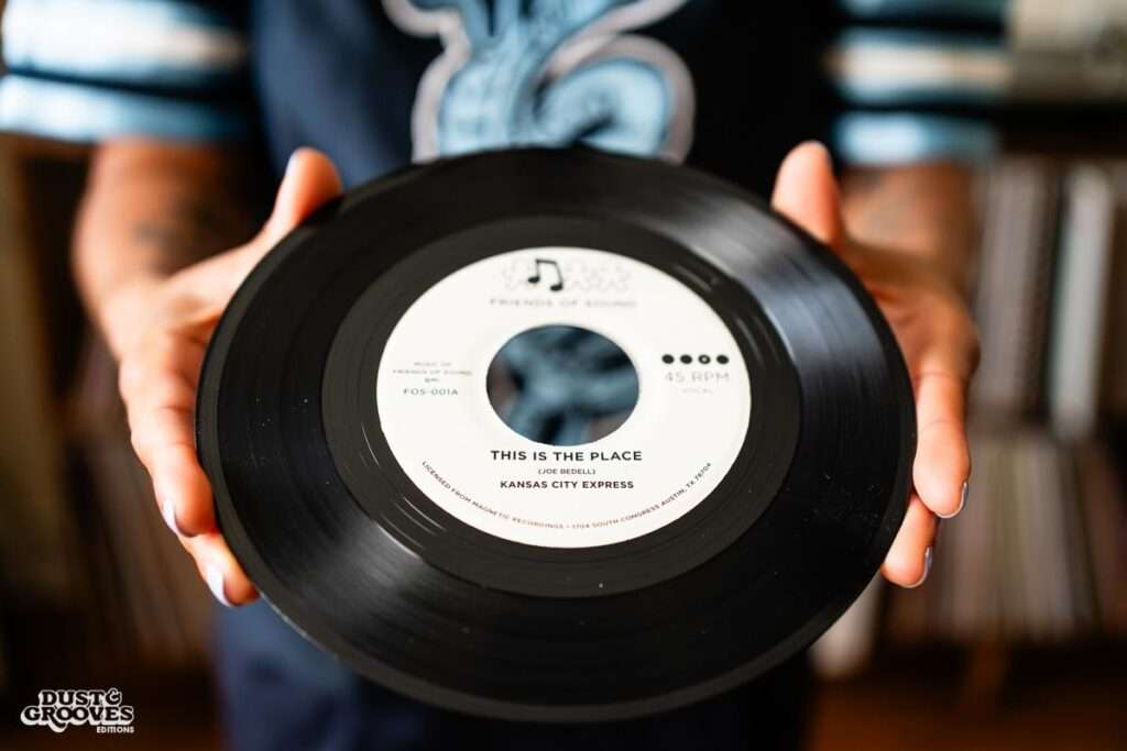 Melissa Dueñas, aka Sonrisita, a vinyl record collectors, photographed with her at her home in Los Angeles, CA for Dust & Grooves Volume 2 book.