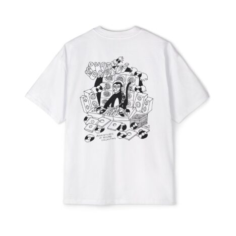 DJ Mono. Ashes57 x Dust & Grooves Collab. Heavy Oversized Tee