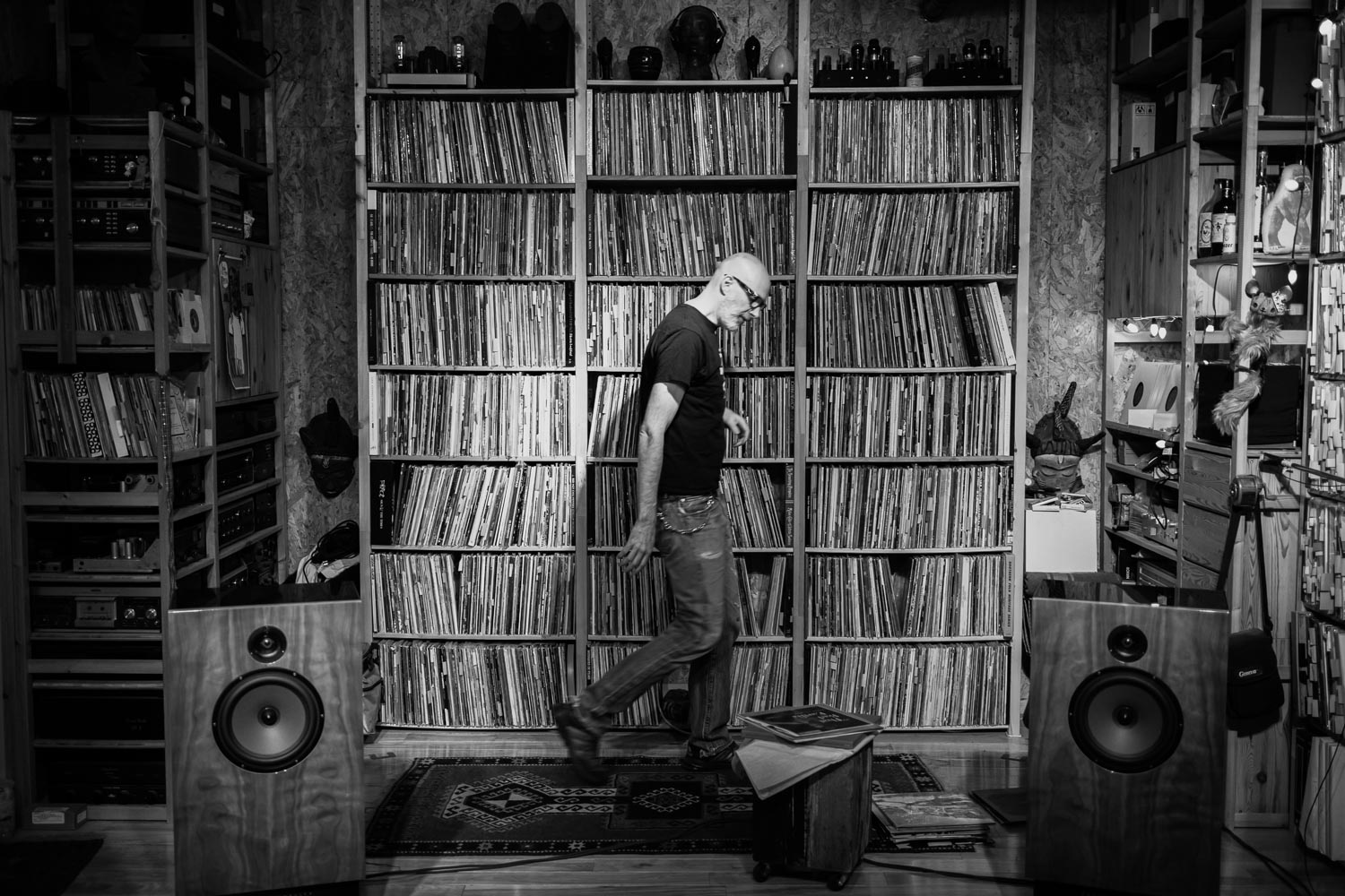 John Devore, a vinyl record collector, audiophile and founder of Devore Fidelity, photographed at his record room in Brooklyn, NY for Dust & Grooves Volume 2 book.