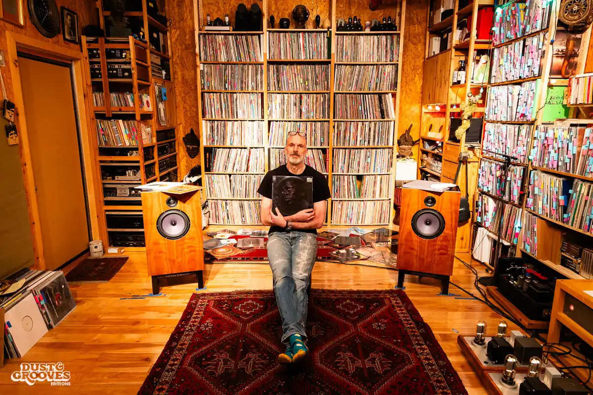 John Devore, a vinyl record collector, audiophile and founder of Devore Fidelity, photographed at his record room in Brooklyn, NY for Dust & Grooves Volume 2 book.